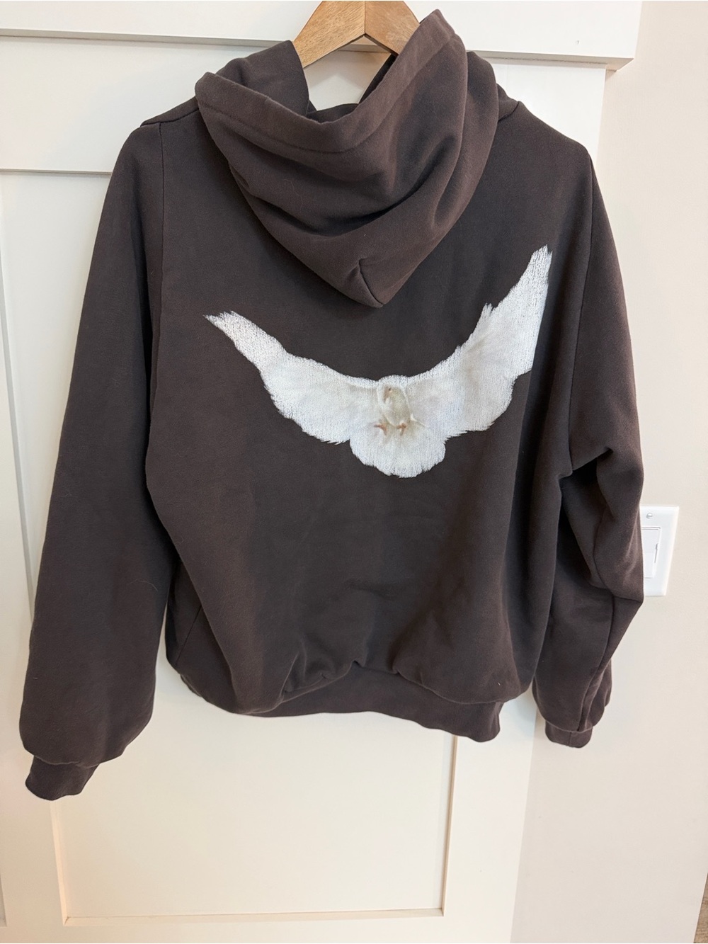Yeezy Black Hoodie with White Dove Graphic - Picture 4 of 5